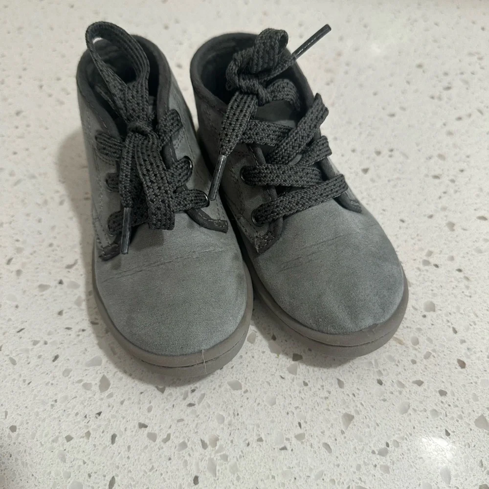 Carter's Kids Gray Boots with Black Laces